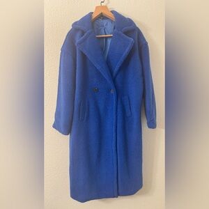 Elegant Royal Blue Teddy Jacket